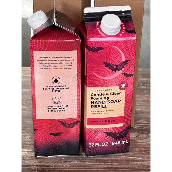 2 Pack Bath & Body Works Vampire Blood Gentle Clean Foaming Hand Soap Refill - Picture 2 of 3